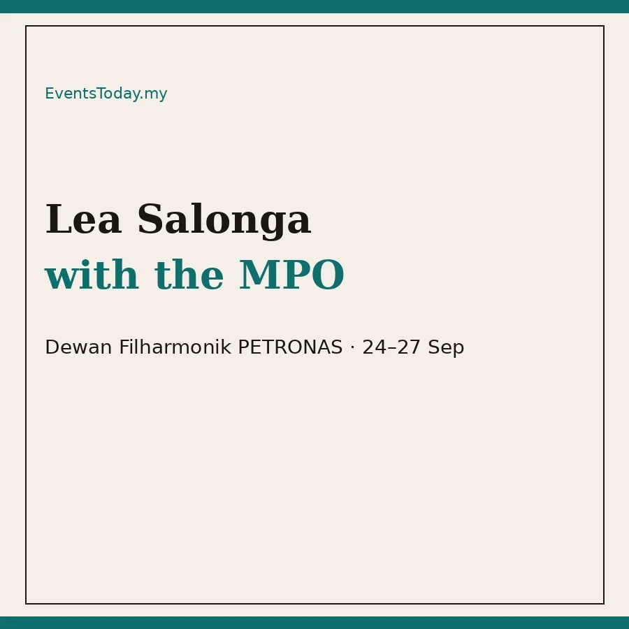 From Broadway to Disney: Lea Salonga with the MPO